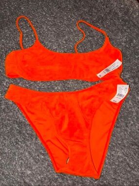 PacSun Bright Orange Two-Piece Bikini Set